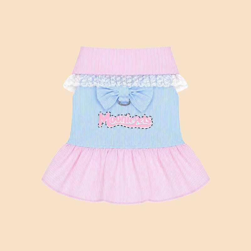Vestido de perro con princesa y arco dulce