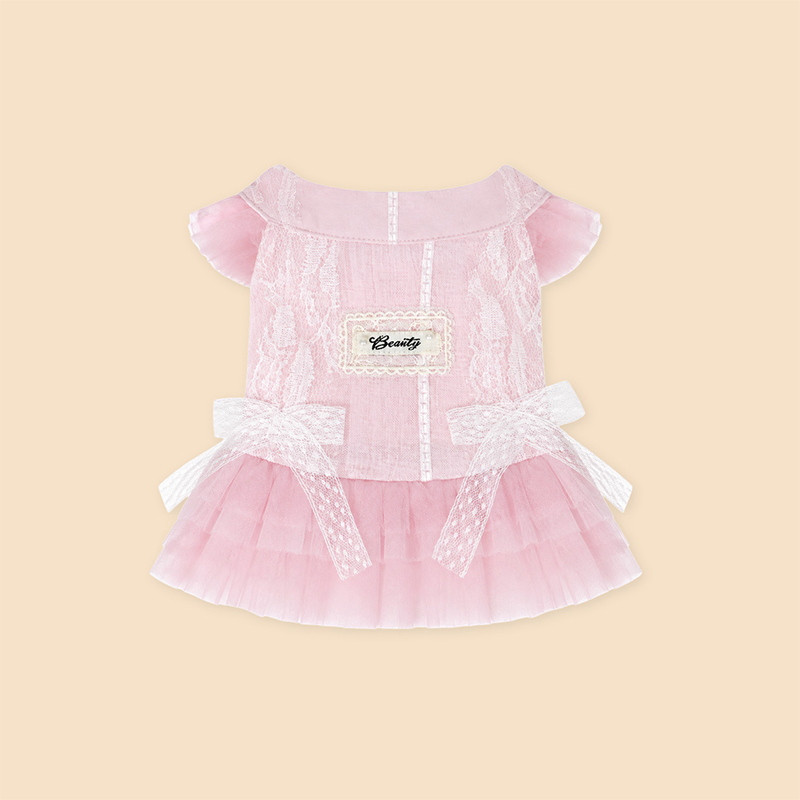 Vestido de perro con mangas aleteantes, ropa ligera para mascotas de verano
