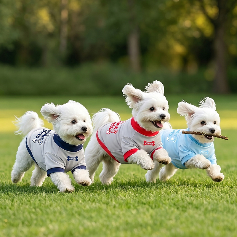 Camisa refrescante para perros con bloques de color, ropa ligera para mascotas de verano