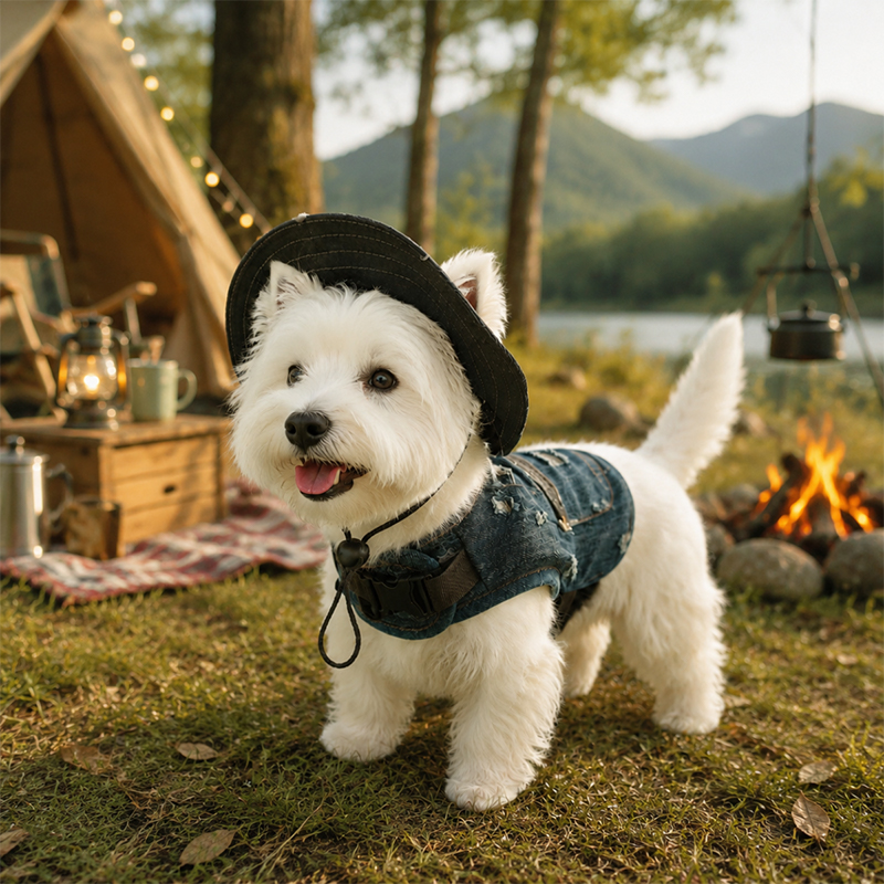 Chaleco vaquero elegante para mascotas pequeñas